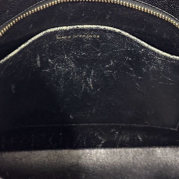 CHANEL Black Caviar Leather Logo Tote Bag - Picture 12 of 16